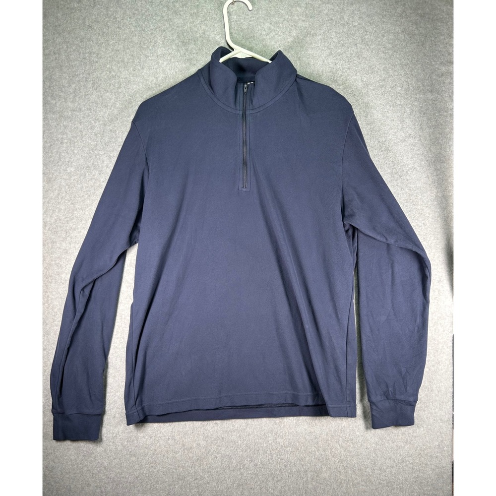 Uniqlo Mens Smooth Fleece Stretch Half-Zip Pullover Blue 341-463067 Size M